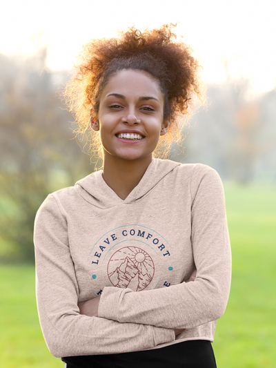 Leave Comfort, Find Courage Crop Hoodie