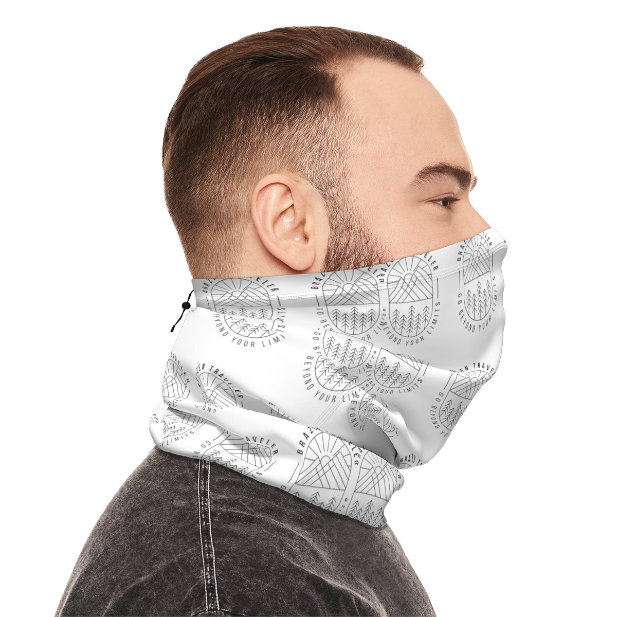 Neck Gaiter With Drawstring for the Mountain or Desert